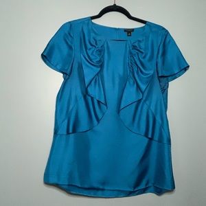 Electric blue silk Blouse